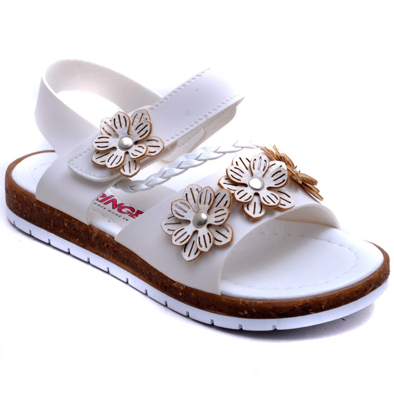 SG-2464 Filet Kız Çocuk Sandalet - Beyaz