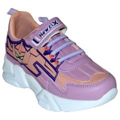 049 - NewciX Patik Spor Ayakkabı - Açık Mor/Bej