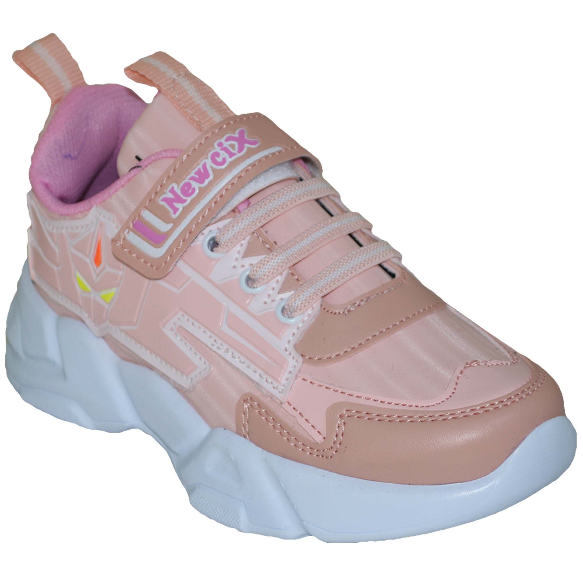 049 - NewciX Patik Spor Ayakkabı - Kraft/Açık Pembe