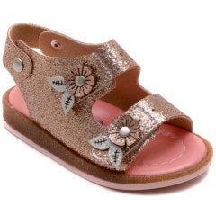 SB-226 Kız Çocuk Bebe Sandalet - Altın