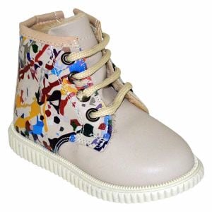 Desenli Bebe Botu - Krem